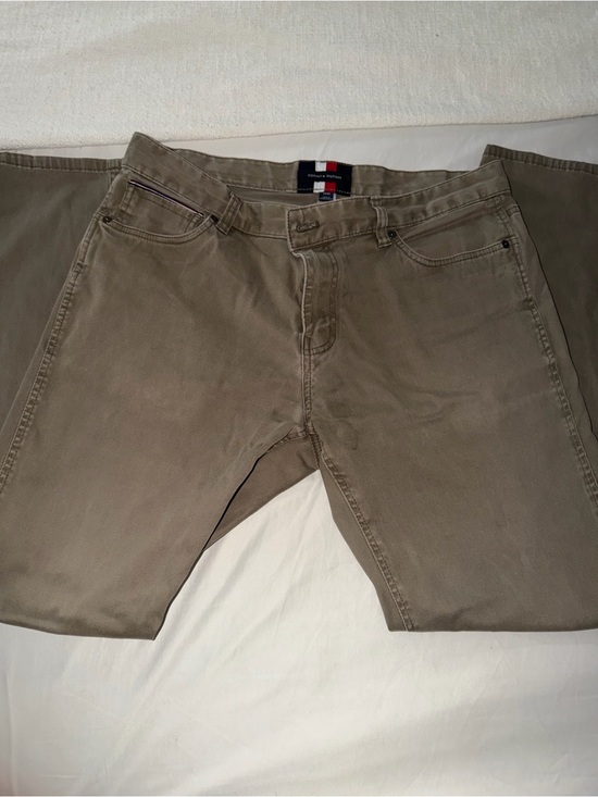 Tommy Hilfiger Other - Tommy Hilfiger Olive Green Men's Cotton Pants with Signature Trim